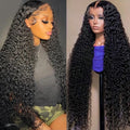 13x6 Deep Wave Lace Front Wigs Human Hair 200% Density HD Lace Front Wigs Human Hair Pre Plucked Natural Color Glueless Wig 100% Virgin Lace Front Wigs for Women（26inch）