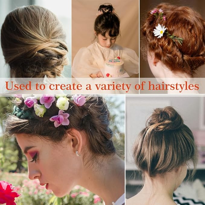 330 Count U Shaped Hair Pins Brown, YINGFENG 2.4inch Brown Bun Pins Bun Hair Pins for Women Girls with Storage Box, Hair Accessories for All Women Hair Types