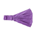 Motique Accessories Wide Cotton Head Band Solid Boho Yoga Style Soft Hairband (Light Purple)