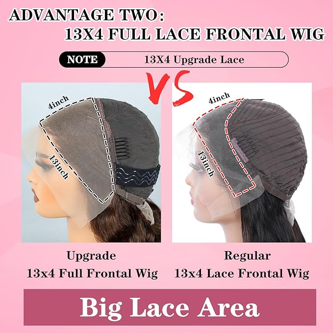 MEIMEI 250% Density HD Full Lace Front Wigs Human Hair Loose Deep Wave Chocolate Brown 32 Inch 15A Grade Real Full Large Lace Space Brown 13x4 Loose Wave Lace Frontal Wigs Human Hair Pre Plucked