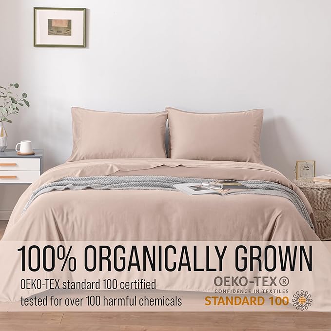 Bella Coterie | Luxury Bamboo Viscose Queen Size Pillowcase Set | 100% Organically Grown | Ultra Soft | Cooling | 2 Pcs [Dusty Rose]