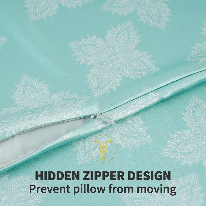 ZIMASILK 100% Pure Mulberry Silk Pillowcase for Hair and Skin Health, Soft and Smooth, Both Sides Premium Grade 6A Silk, 600 Thread Count, with Hidden Zipper, 1pc (Queen 20"x30", Mint Green)