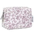 Narwey Small Cute Floral Makeup Bag for Purse Mini Cosmetic Bag Travel Makeup Pouch Zipper Pouch Cute Make up Bags with Compartments for Women Girls (Little Dusty Pink Flower, Small)