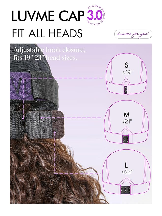 LUVME HAIR 7x6 HD Lace All-Day Comfort Wig PartingMax Lace Wigs Water Wave Curly Lace Front Wigs Human Hair Pre Cut Plucked Lace Frontal Glueless 24 Inches Hlighlight Color