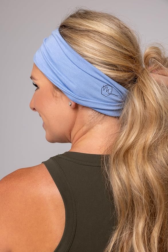 Maven Thread 4" Wide Workout Headbands for Women (2 Pack) – Non-Slip Sweatbands for Gym, Running & Yoga