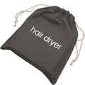 Hair Dryer Bags Drawstring Bag Hairdryer Container, 11.8 by 13.8 Inch(Cotton,Gray)