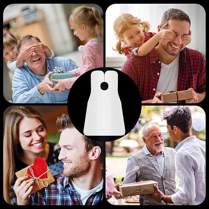2 Pcs Beard Bib, Bead Bib for Shaving, Beard Apron, Waterproof Shaving Cloth Kit Non-Stick Beard Cape, Beard Trimming Bib with Strong Suction Cup, A Gift for All Men（Black+White）