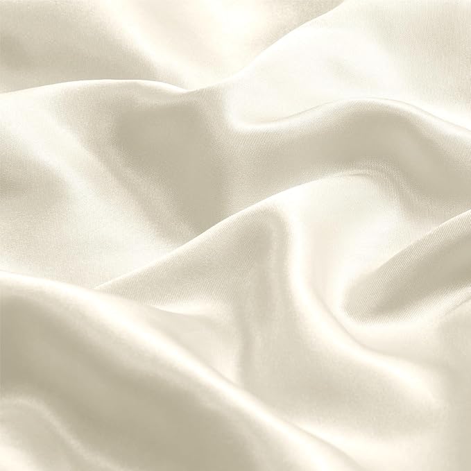 BEDELITE Satin Pillowcase with Zipper, Beige Pillow Cases Queen Size Set of 2, Super Soft and Cooling Similar to Silk Pillow Cases, Gift for Women Men(20x30 Inches)