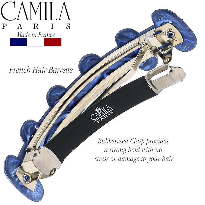 Camila Paris CP3302 French Hair Barrette Clip for Girls for Thick Curly Wavy Long Hair, Strong Hold Grip Hair Clips for Women, Automatic, No Slip Durable Styling Girls Hair Accessories, Made in France