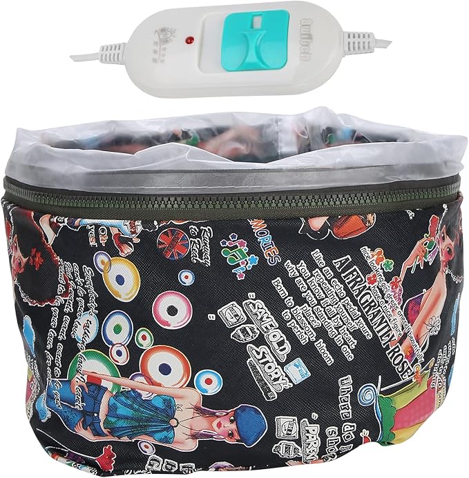 Electric Hair Cap, Thermal Steamer Treatment Spa Cap Nourishing Hat Adjustable Temperature Control Soft Bonnet Beauty Hooded Attachment Moisturize Nourish Repairs Dry Steam Personal Care for Home Use