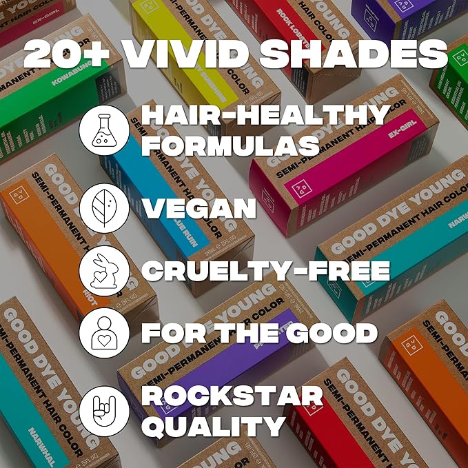 Good Dye Young Semi-Permanent Hair Color, Vegan and Cruelty-Free Yellow Blonde Hair Dye, Last up to 24 Washes, Non-Damaging Conditioning Hair Color (5FL OZ, Steal my Sunshine)