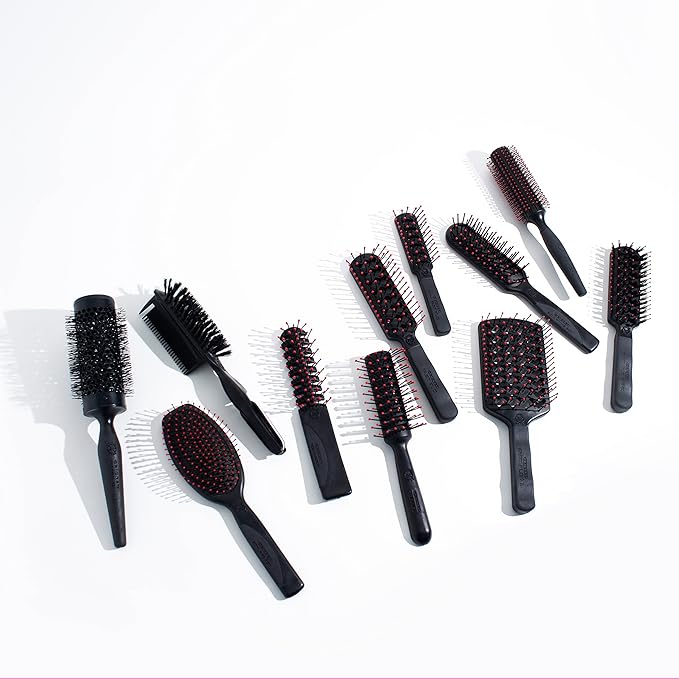 Cricket Static Free Cushion Styling 220 Hair Brush - Smoothing, Detangling, and Frizz-Free Styling - Anti-Static Metal Bristles for Thick, Curly, and Heavy Hair