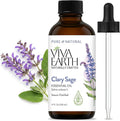 Clary Sage Essential Oil – Pure and Natural Clary Sage Aroma for Diffusers, Aromatherapy, Hair and Scalp Care, Skin Care, Massage Oils, Soap and Candle Making – with Dropper, 4 oz