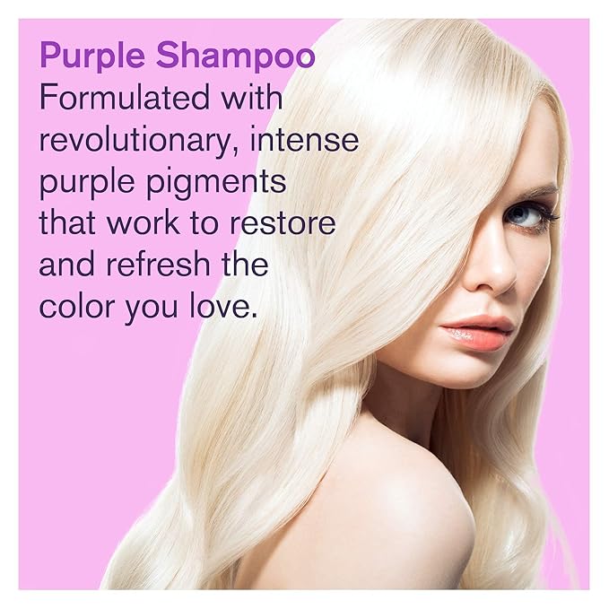 Bold Uniq Purple Shampoo - Remove Yellow Tones & Condition Damaged Hair - For Blonde, Silver or Grey Hair - Paraben & Sulfate Free, Vegan - 8 fl oz