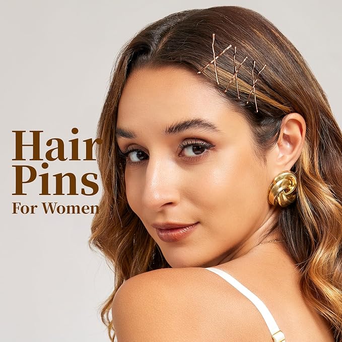 YGDZ 750PCS Bobby Pins for Women, 250PCS 2Inch Hair Pins for Brown Hair, Black, Blonde Hair, 500PCS Elastic Hair Ties Neutral Colors, Christmas Stuffers Xmas Gift Hair Accessories for Women, Girls
