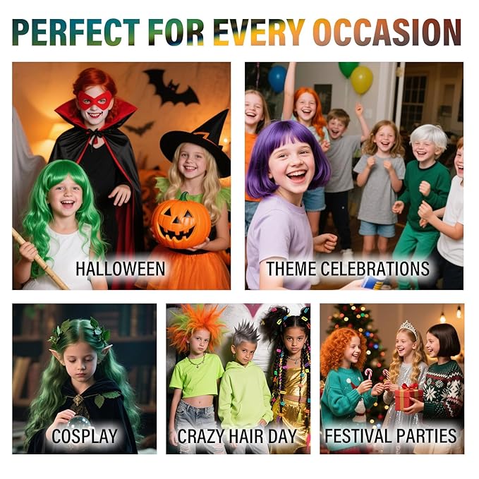 Green Hair Wax, Temporary Hair Color Wax, Nourishing & Washable Hair Color for Kids, Women and Men 2.12 Oz.