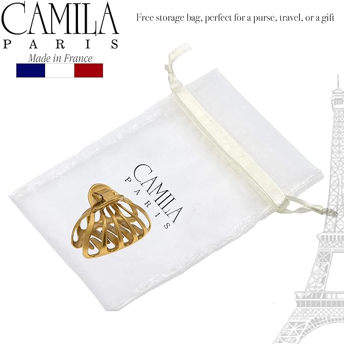 Camila Paris CP3052 French Octopus Hair Clip, Large Hair Clips for Thick Hair, Big Hair Claw Clip for Long Hair, Durable Girls Hair Clips for Women for Wavy Hair, Strong No-Slip Grip. Made in France
