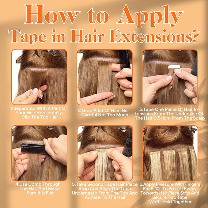 Full Shine Virgin Tape in Extensions Human Hair 18Inch Double Sided Tape in Hair Extensions Blonde and Brown Balayage Invisible Injection Hair Extensions Machine Remy Tape Hair 25Gram 10Pcs