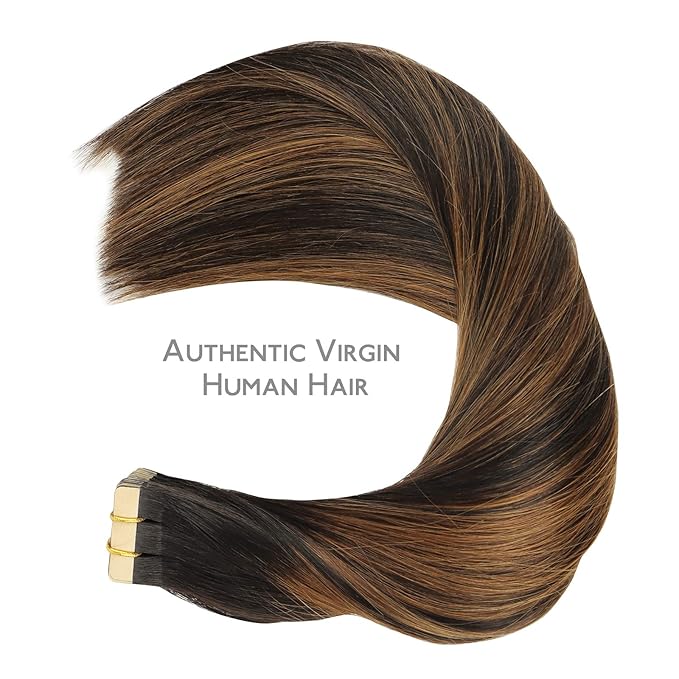 WENNALIFE Tape in Hair Extensions Human Hair, Hair Extensions Straight Human Hair Tape in Extensions Skin Weft Tape Extensions