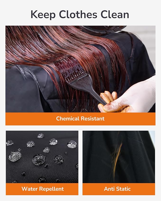 ULG Professional Hair Cutting Cape with Neck Duster Brush Waterproof Extra Large Size Salon Barber Cape Haircut Cape for Men