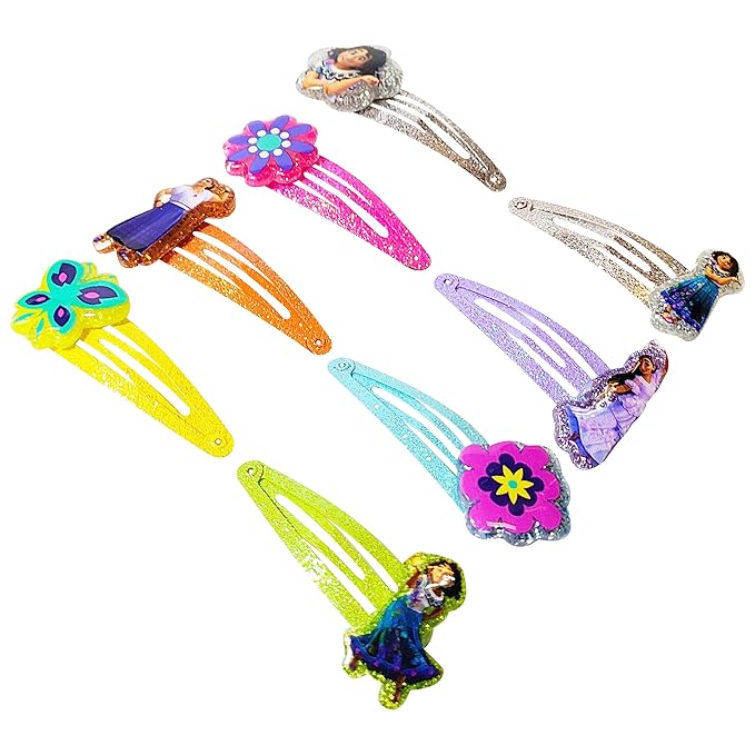 Disney Encanto Kids Hair Clips for Girls Snap Clips 8 pack multi color Ages 3+