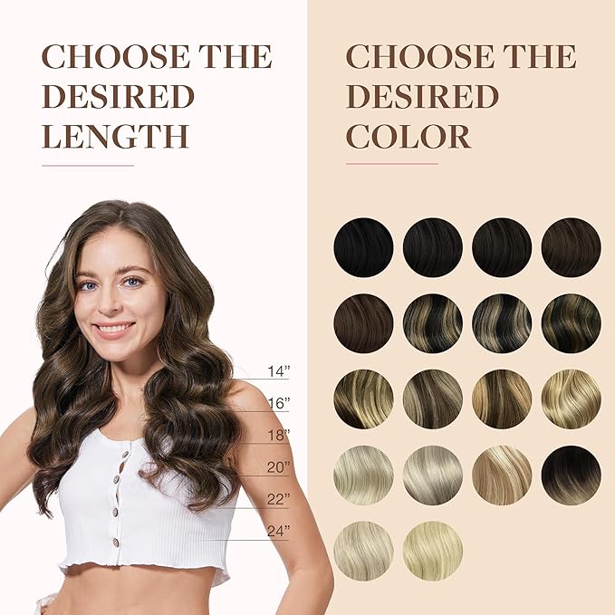 GOO GOO Clip in Hair Extensions Real Human Hair, Remy Human Hair Extensions Clip ins for Women, Natural Human Hair, 18inch 130g 7Pcs, 1B/6/1B Balayage Natural Black to Chestnut Brown