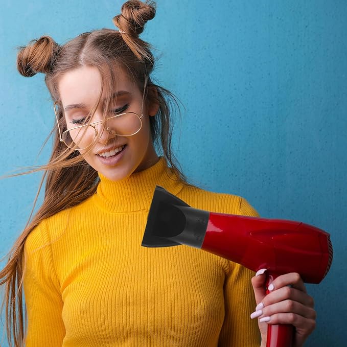 Beaupretty 2pcs Universal Hair Dryer Nozzle Attachment For Salon Styling Concentrator And Diffuser Tips For Blow Dryers For Curly Hair Hairdressing Accessories Black