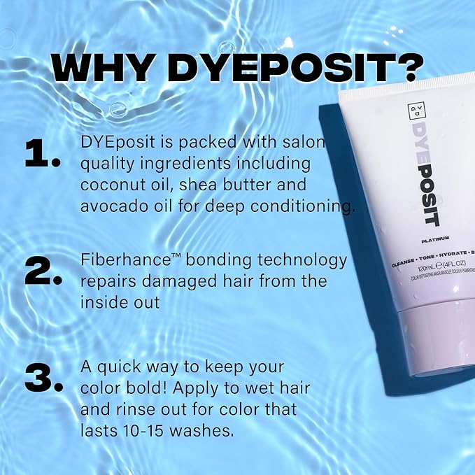 Good Dye Young Color Depositing Mask, DYEposit Color Depositing Conditioner, Toning Treatment, Tone & Enhance Color-Treated Hair - Semi Permanent Hair Dye, Vegan and Cruelty-Free (Pink) 4 fl oz