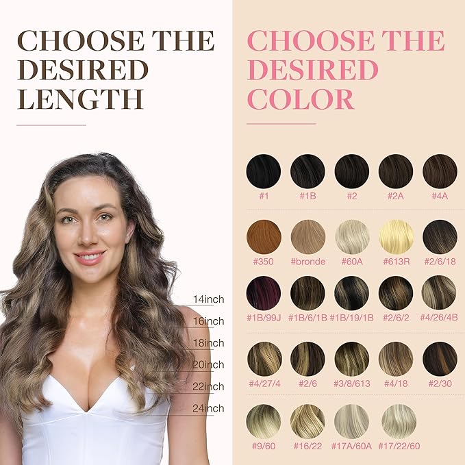 GOO GOO Tape in Hair Extensions Human Hair, 2/6/18 Balayage Brown to Dirty Blonde, 12inch 40g 20pcs, Skin Weft Seamless Invisible, Silky Straight with Thick Ends, Remy Human Hair