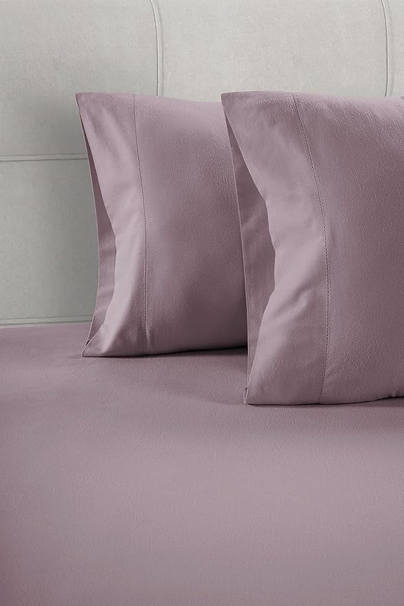 Lane Linen 100% Organic Cotton King Size Pillow Cases Set of 2 (20"x36") - Pillow Cases King Size - Certified Organic Cotton Pillowcases - King Pillow Cases Set of 2 - Purple Pillow Cases - Lilac