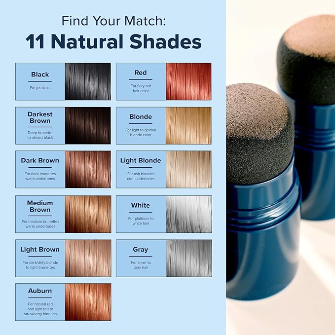 TRUHAIR Color & Conceal Waterproof Root Touch Up - Hair Cover Up for Gray Coverage and Hairline Filling - 11 Colors Available (Blonde)