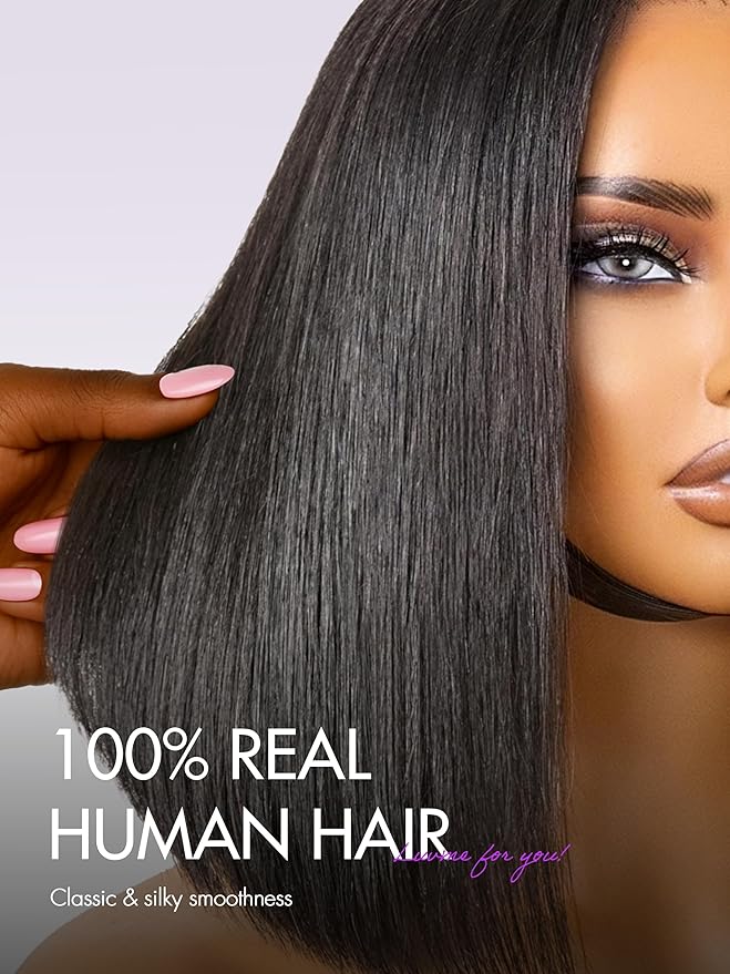 LUVME HAIR 7x6 HD Lace All-Day Comfort Wig PartingMax Lace Bob Wigs Lace Front Wigs Human Hair Pre Cut Plucked Lace Frontal Glueless 10 Inches Natural Black Color
