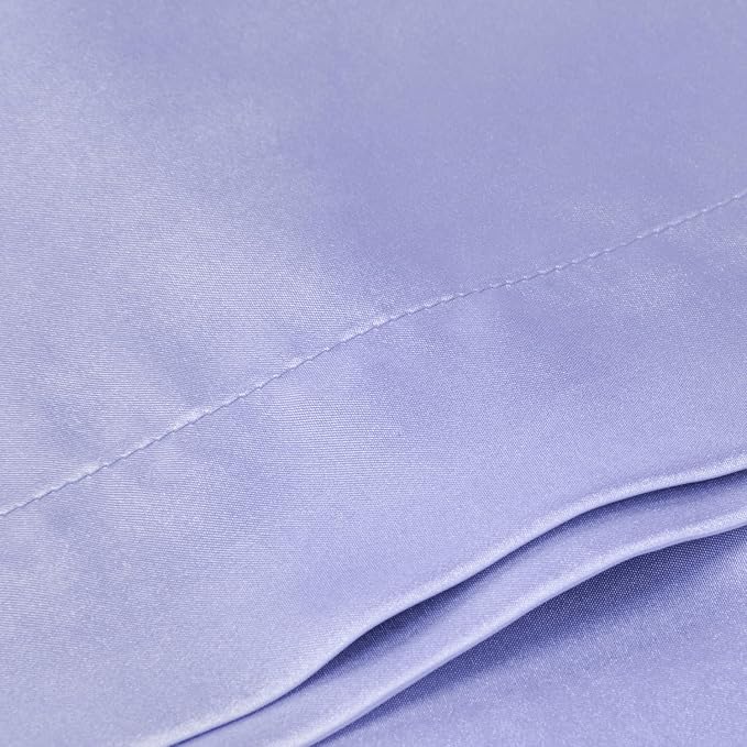 BEDELITE Satin Body Pillow Cover, Super Soft and Cooling Body Pillow Pillowcase for Hair and Skin, Breathable Silky Full Long Pillowcase Cover(20"x54", Lilac)