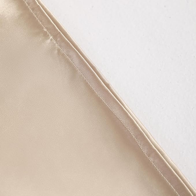 NTBAY Satin Body Pillowcase for Hair and Skin, Luxurious and Silky Pillow case with Envelope Closure, 20x54 Inches, Taupe