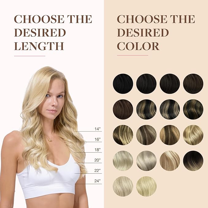 GOO GOO Clip in Hair Extensions Real Human Hair, Remy Human Hair Extensions Clip ins for Women, Natural Human Hair, 16inch 130g 7Pcs, 60A Platinum Blonde