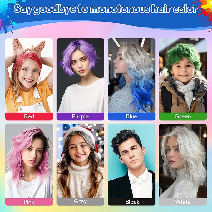 Blue Temporary Hair Color Spray - Washable & Non-Sticky Hair Dye for Halloween, Cosplay, Parties-Safe for Kids, Women & Men - Quick-Drying & Easy to Wash Out(120ml)