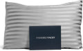 Fishers Finery 25mm 100% Pure Mulberry Silk Pillowcase (Gray Stripe Queen)