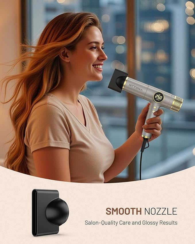 Dual Voltage Travel Hair Dryer with Diffuser - 2000W High-Speed Ionic Diffuser Hair Dryers Gift for Women, Fast Drying, Low Noise, Lightweight, No Heat Damage, European Travel 110V-120V/220V-240V