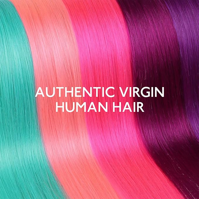 WENNALIFE Red Clip in Hair Extensions Real Human Hair 35g 6pcs 14 Inch Colored Hair Extensions for Kids Women Colorful Hair Pieces Pop-up Style Straight Extensiones De Cabello Humano Con Clip