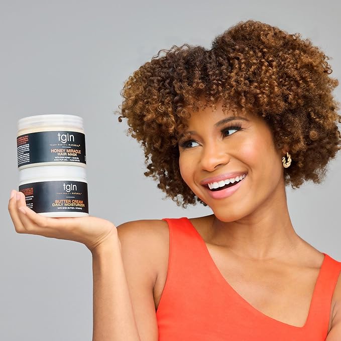 TGIN Honey Miracle Hair Mask Duo, 12 oz (Pack of 2) for Natural, Dry, Curly, Type 3c and 4c Hair