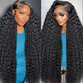 26 Inch Deep Wave Lace Front Wigs Human Hair 13x6 HD Lace Front Wigs Human Hair Pre Plcked Curly Human Hair Wig for Women 200% Density Water Wave Lace Front Wigs Human Hair With Baby Hair