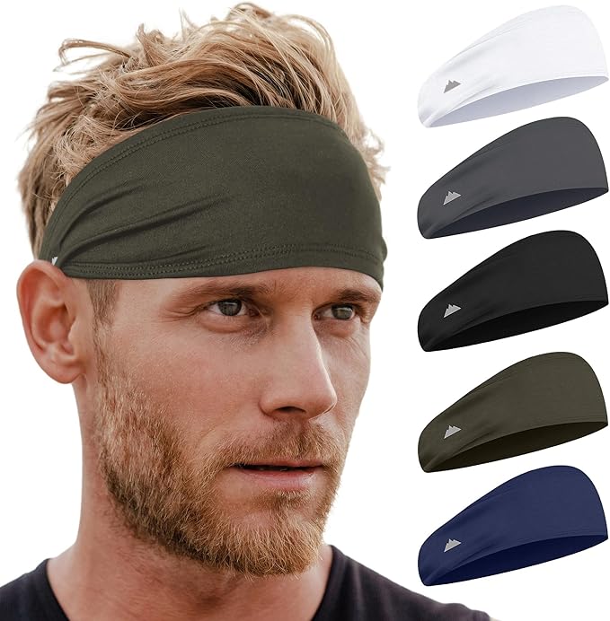 Tough Headwear Tough Outfitters Headband for Men - Mens Headbands - Working Out Sports Performance Head Bands - Athletic Cycling Running Sweat Band, Football Headbands - Sweat Bands Men/Women