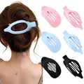 Lourny Flat Hair Clips for Women, 6PCS Flat Claw Clips for Thin Thick Hair Lightweight Non-Slip Claw Clips for Women