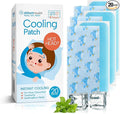 Cooling Patches for Kids - Fever Patch for Kids, Mint Extract - 20 Individually Wrapped Cold Stickers -Baby Pad, Forehead, Reducer Headache Patches -Fun Design