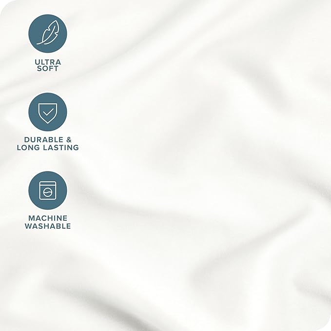 Bare Home Microfiber Bulk Pillow Cases - Standard/Queen Size Set of 4 - Cooling Pillowcases - Double Brushed - Ivory Pillowcases 4 Pack - Easy Care (Standard - 4 Pack, Cream)