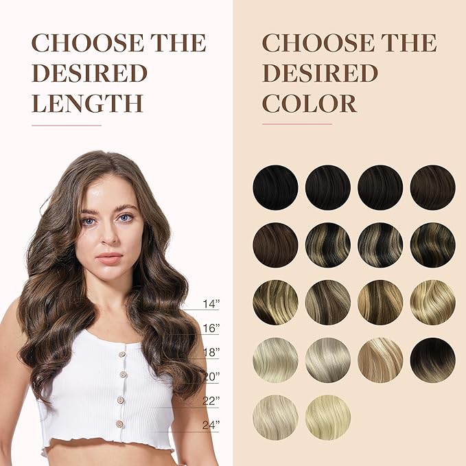 GOO GOO Clip in Hair Extensions Real Human Hair, Remy Human Hair Extensions Clip ins for Women, Natural Human Hair, 14inch 130g 9 Pcs, #2/6 Dark Brown Highlighted Chestnut Brown