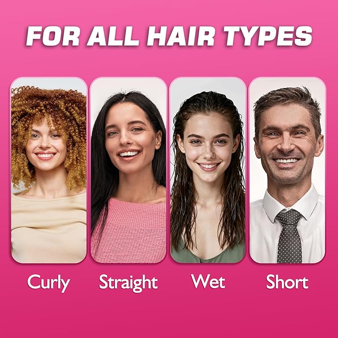 Candy Brush Curl Defining Vented Hair Brush for Effortlessly Blow Drying Detangling and Shaping and Styling, Airflow Wet Hair Brush for All Hair Types for Women and Men, Anti-Pull & Frizz, Pink