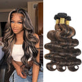P1B/30 Body Wave Human Hair Bundels Highlight Brown Color Body Wave Bundle 100% Real Human Hair And True To Length 12 14 16 Inch 3 Pcs/Pack