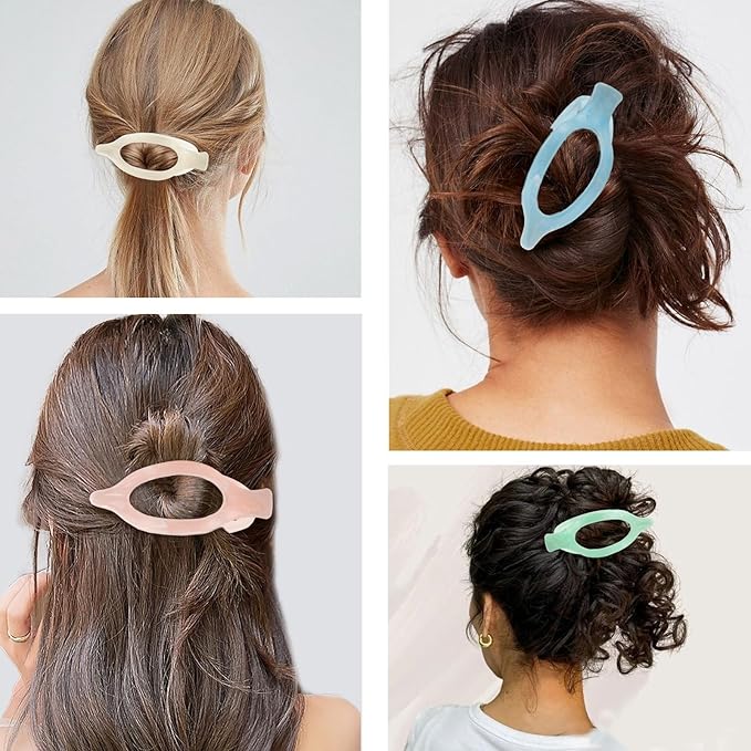 6 Packs Flat Claw Clips for Women, French Concord Flat Hair Clip, Matte Hair Claws Clip for Thin Thick Hair, Lay Down Claws Clips, Durable Strong Hold Hair Clip, Christmas Gifts (Colorful)