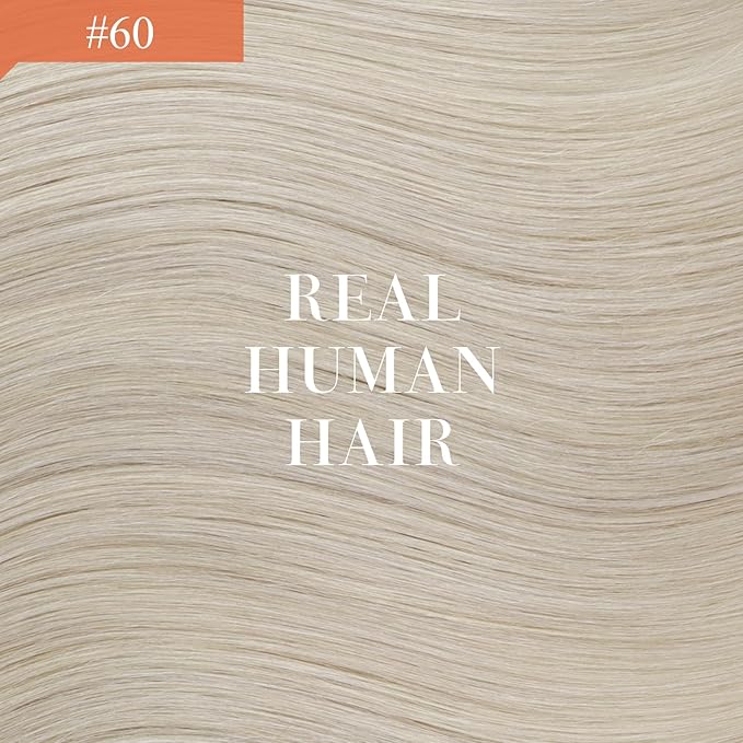 Ve Sunny Hair Extensions Ponytail Real Human Hair 80G Wrap Around Clip in Ponytail Hair Extensions Straight Extensions Human Hair for Women White Platinum Blonde 14inch
